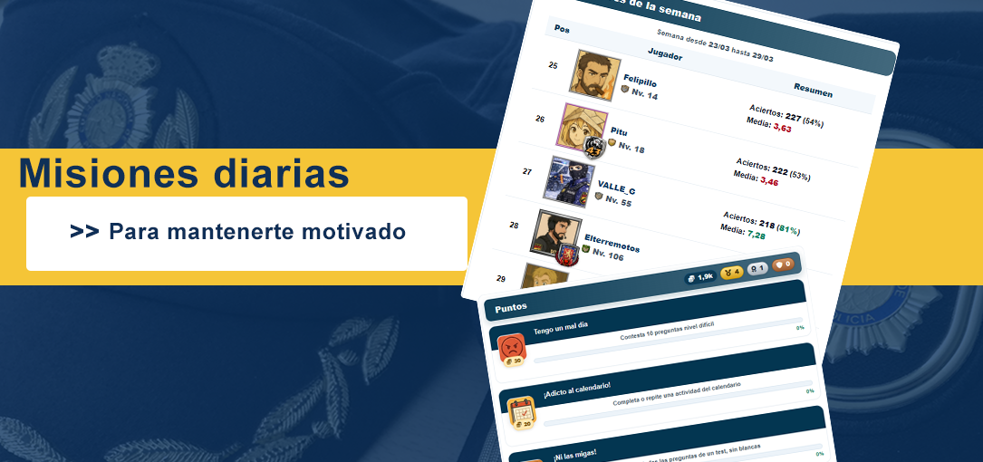 Misiones diarias y supuestos