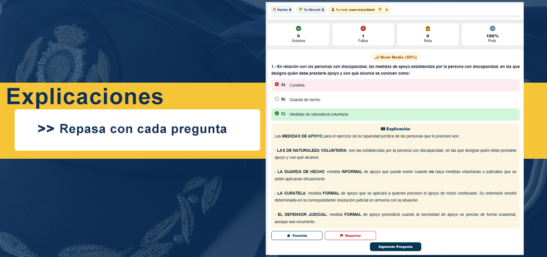Test con explicaciones para aprender